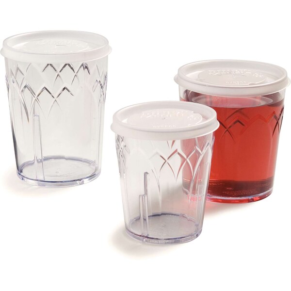 Dinex Translucent Tumbler Lid With Straw Slot, PK1000